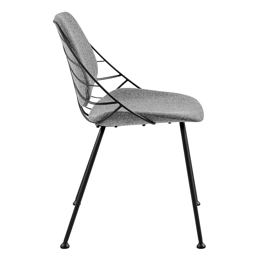 Euro Style - Linnea Fabric Side Chairs, Light Gray/Matte Black - Set of 2 - 30560LTGRY veiw 4