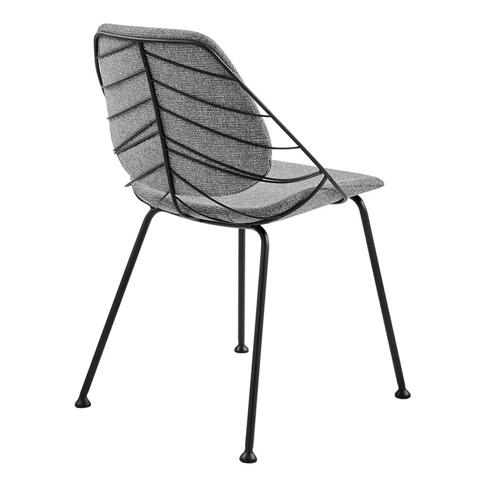Euro Style - Linnea Fabric Side Chairs, Light Gray/Matte Black - Set of 2 - 30560LTGRY veiw 5