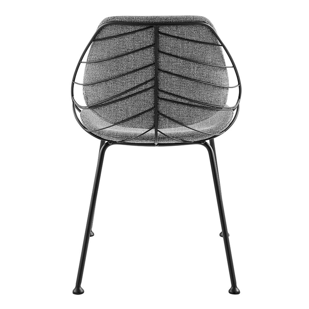 Euro Style - Linnea Fabric Side Chairs, Light Gray/Matte Black - Set of 2 - 30560LTGRY veiw 6