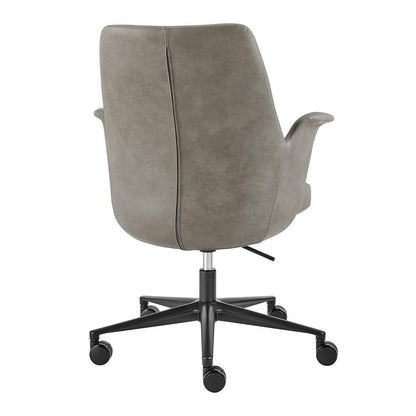 Euro Style - Lise Leatherette Office Chair, Gray/Black - 30592-LTGRY veiw 4