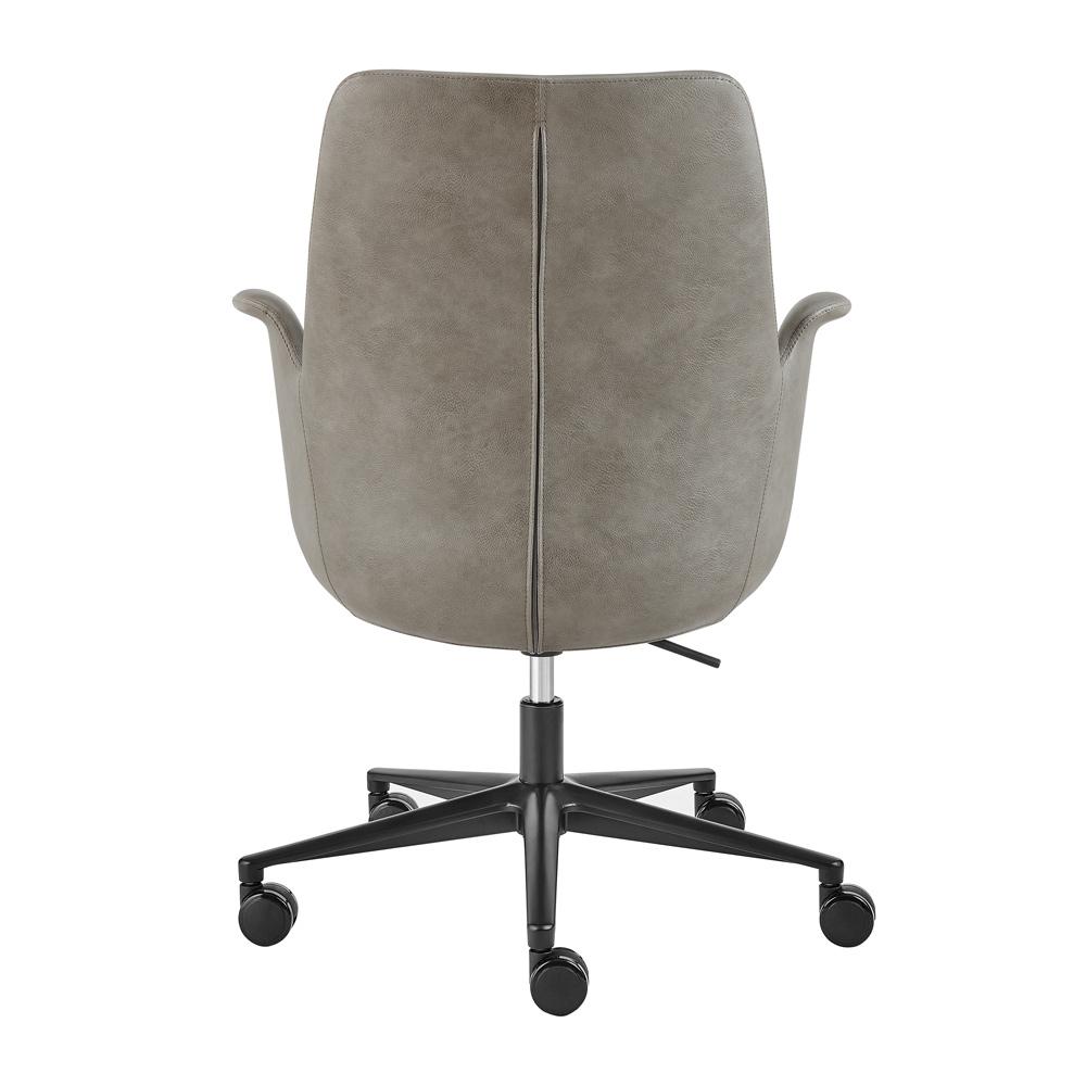 Euro Style - Lise Leatherette Office Chair, Gray/Black - 30592-LTGRY veiw 5