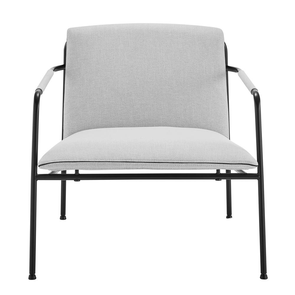 Euro Style - Ludvig Lounge Chair, Light Gray/Black - 80080LTGRY veiw 1