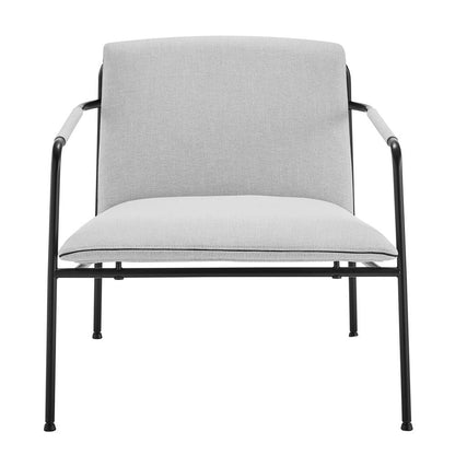 Euro Style - Ludvig Lounge Chair, Light Gray/Black - 80080LTGRY veiw 1