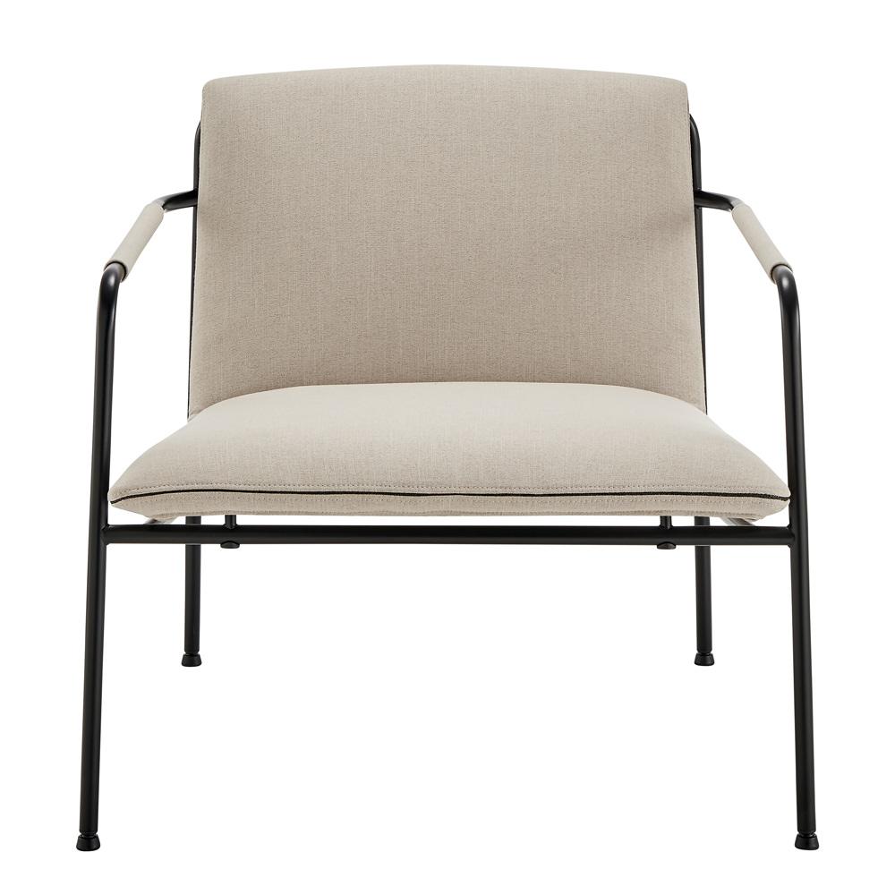 Euro Style - Ludvig Lounge Chair, Tan/Black - 80080TAN veiw 1