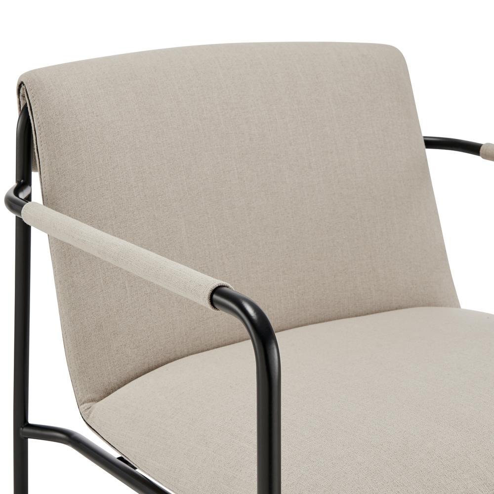 Euro Style - Ludvig Lounge Chair, Tan/Black - 80080TAN veiw 6