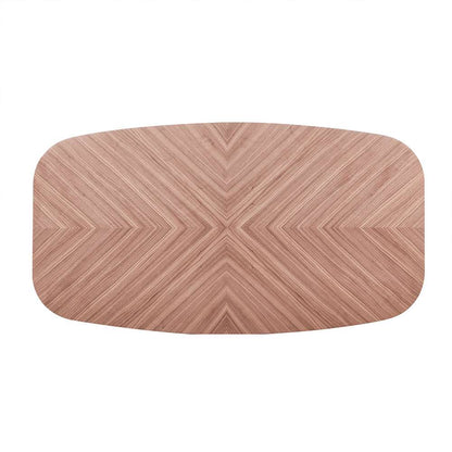 Euro Style - Malene 79in Table Top in American Walnut with Matte Dark Gray Base - 39022WAL-KIT veiw 5