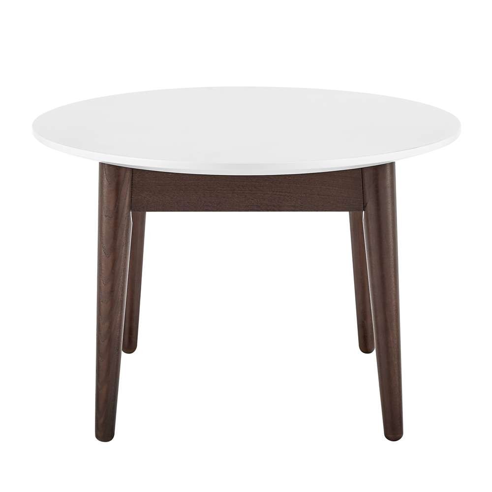 Euro Style - Manon Coffee Table in Matte White with Dark Walnut Legs - 90433-WHT veiw 3
