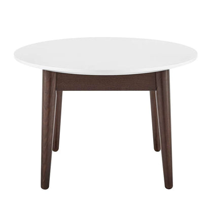 Euro Style - Manon Coffee Table in Matte White with Dark Walnut Legs - 90433-WHT veiw 3