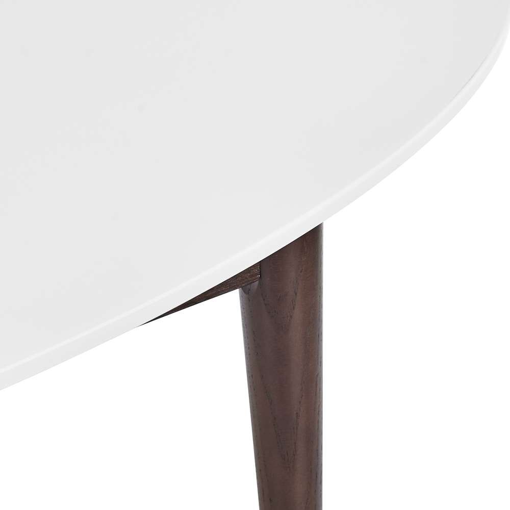 Euro Style - Manon Coffee Table in Matte White with Dark Walnut Legs - 90433-WHT veiw 4