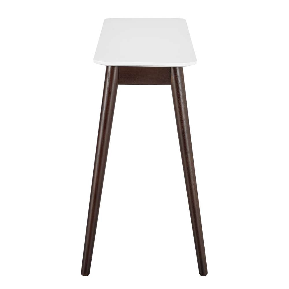 Euro Style - Manon Console Table in Matte White with Dark Walnut Legs - 90436-WHT veiw 3