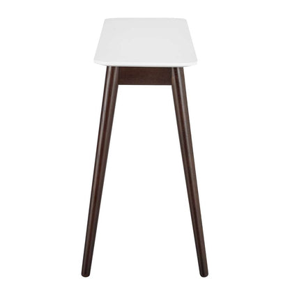 Euro Style - Manon Console Table in Matte White with Dark Walnut Legs - 90436-WHT veiw 3