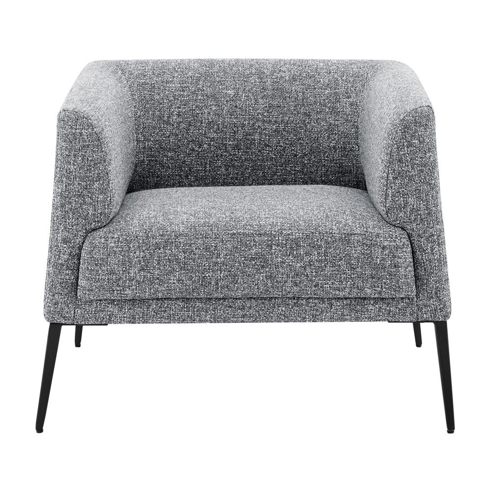 Euro Style - Matias Fabric Lounge Chair, Gray/White/Black - 94243-GRY veiw 1