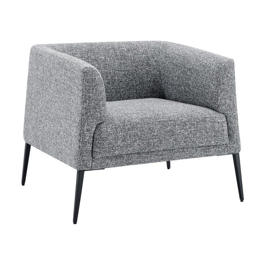 Euro Style - Matias Fabric Lounge Chair, Gray/White/Black - 94243-GRY veiw 2