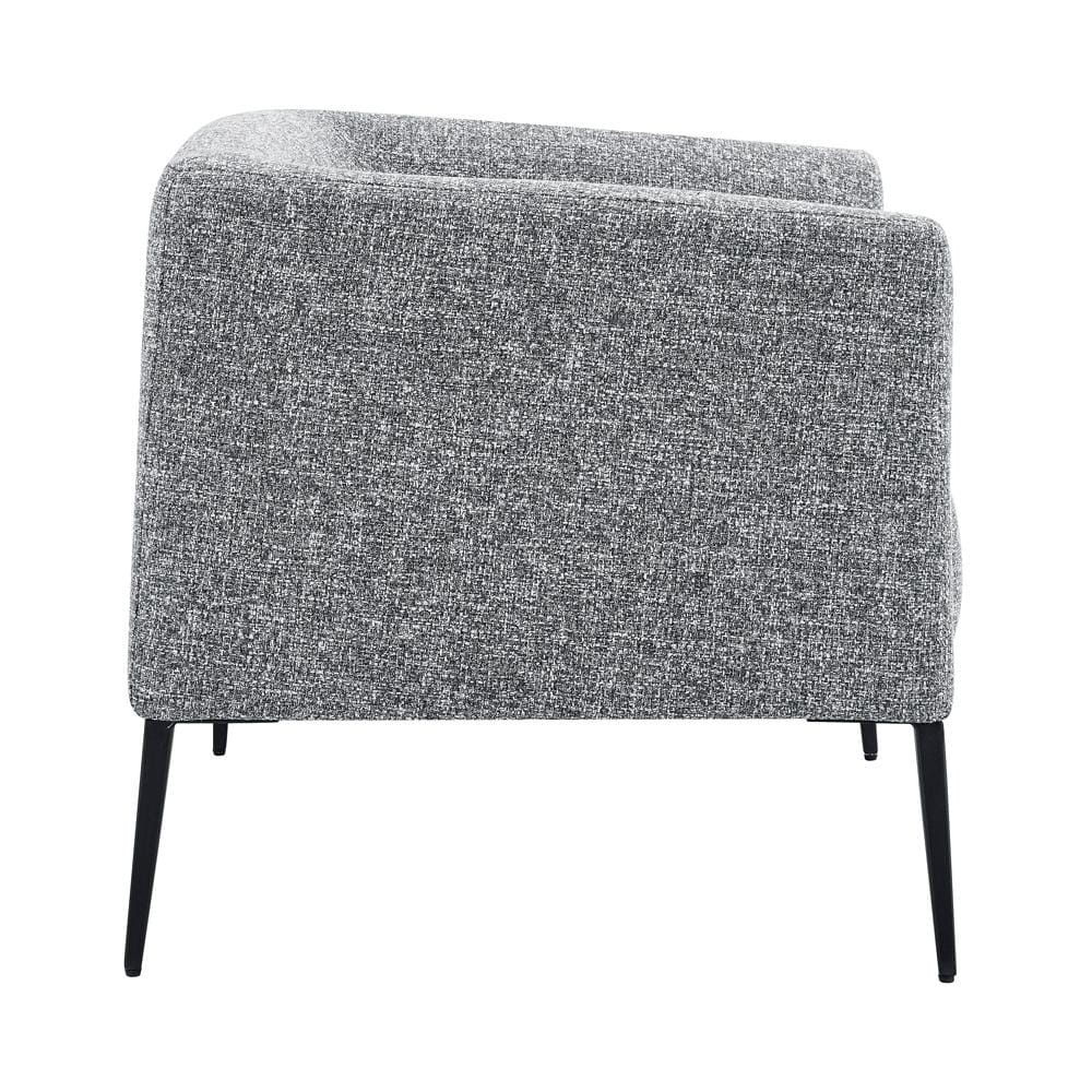 Euro Style - Matias Fabric Lounge Chair, Gray/White/Black - 94243-GRY veiw 3