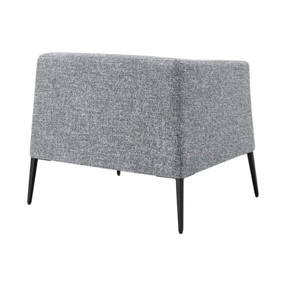 Euro Style - Matias Fabric Lounge Chair, Gray/White/Black - 94243-GRY veiw 4