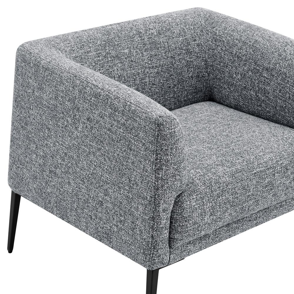 Euro Style - Matias Fabric Lounge Chair, Gray/White/Black - 94243-GRY veiw 6