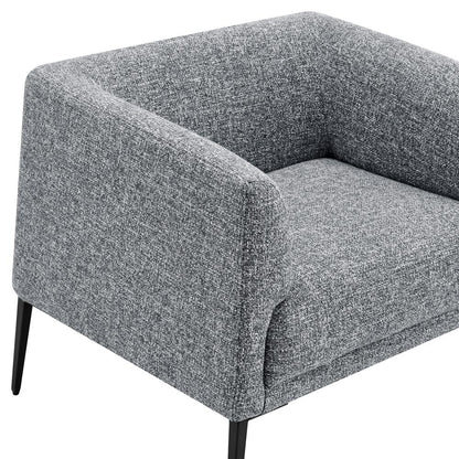 Euro Style - Matias Fabric Lounge Chair, Gray/White/Black - 94243-GRY veiw 6