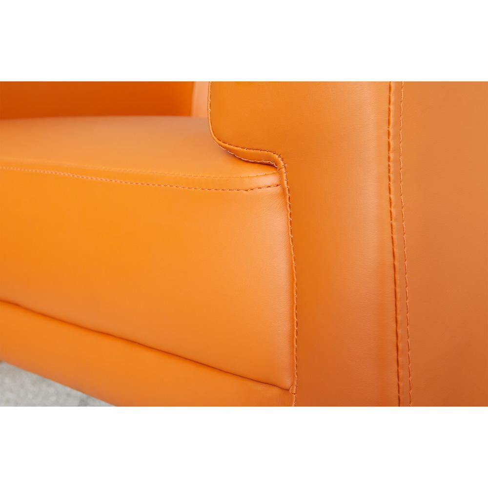 Euro Style - Matias Faux Leather Lounge Chair, Cognac/Matte Black - 94244COG veiw 6