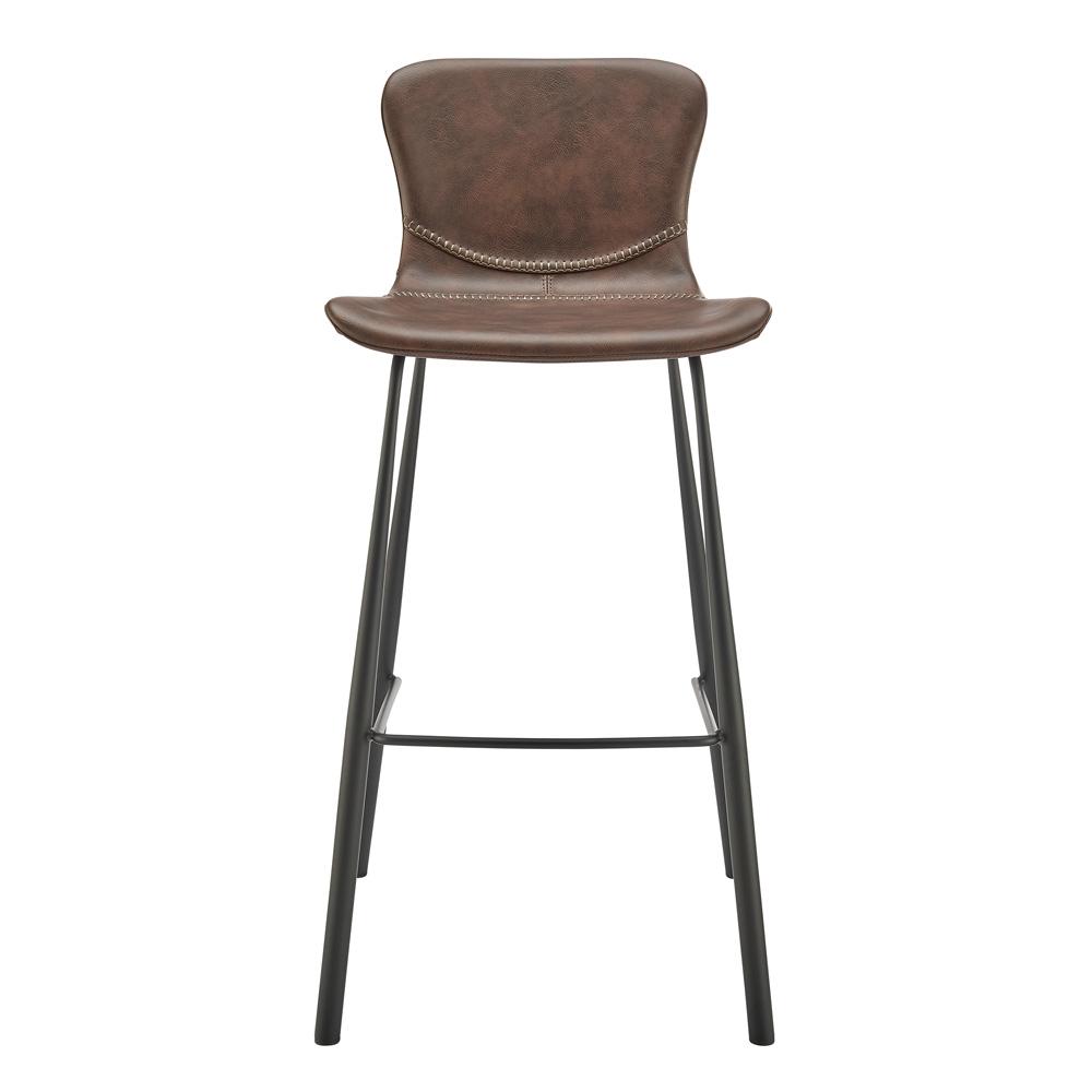 Euro Style - Melody Faux Leather Bar Stools, Brown - Set of 2 - 30514BRN veiw 2