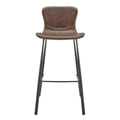Euro Style - Melody Faux Leather Bar Stools, Brown - Set of 2 - 30514BRN veiw 2