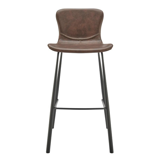 Euro Style - Melody Faux Leather Bar Stools, Brown - Set of 2 - 30514BRN veiw 2