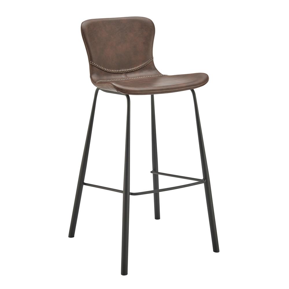 Euro Style - Melody Faux Leather Bar Stools, Brown - Set of 2 - 30514BRN veiw 3