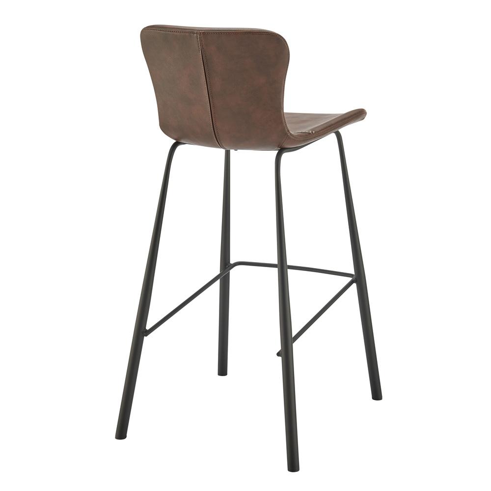 Euro Style - Melody Faux Leather Bar Stools, Brown - Set of 2 - 30514BRN veiw 5