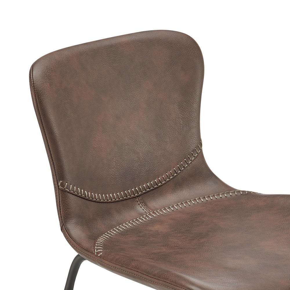 Euro Style - Melody Faux Leather Bar Stools, Brown - Set of 2 - 30514BRN veiw 7