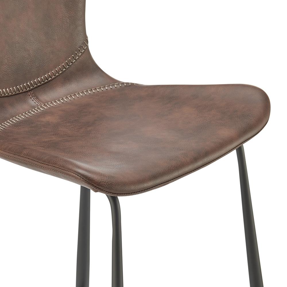 Euro Style - Melody Faux Leather Bar Stools, Brown - Set of 2 - 30514BRN veiw 8