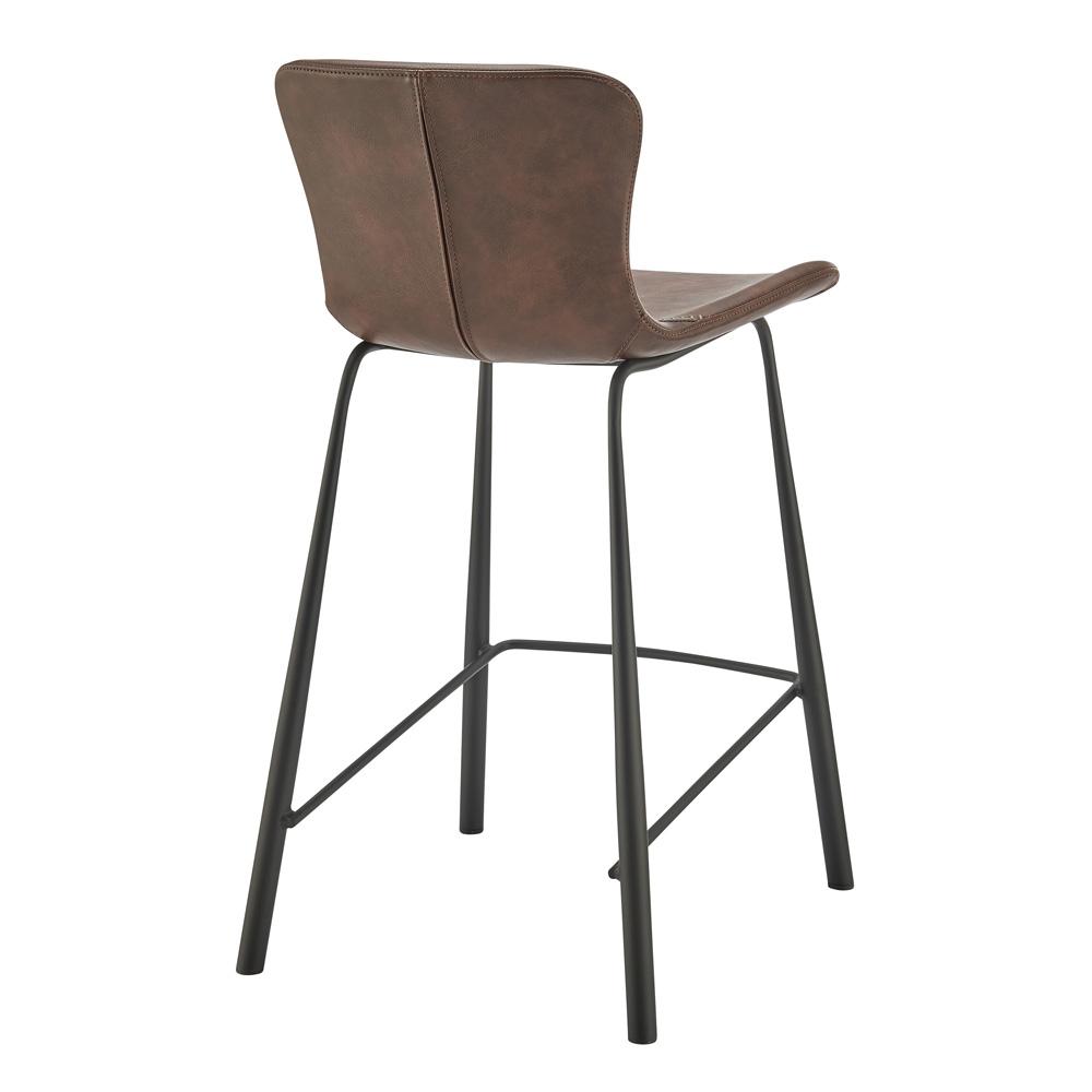 Euro Style - Melody Faux Leather Counter Stools, Brown - Set of 2 - 30512BRN veiw 5