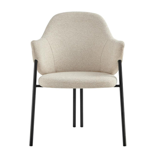 Euro Style - Mette Fabric Armchair, Beige/Black - 30606-BG veiw 1