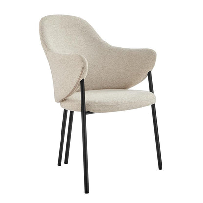 Euro Style - Mette Fabric Armchair, Beige/Black - 30606-BG veiw 2