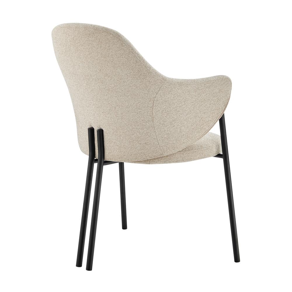 Euro Style - Mette Fabric Armchair, Beige/Black - 30606-BG veiw 4
