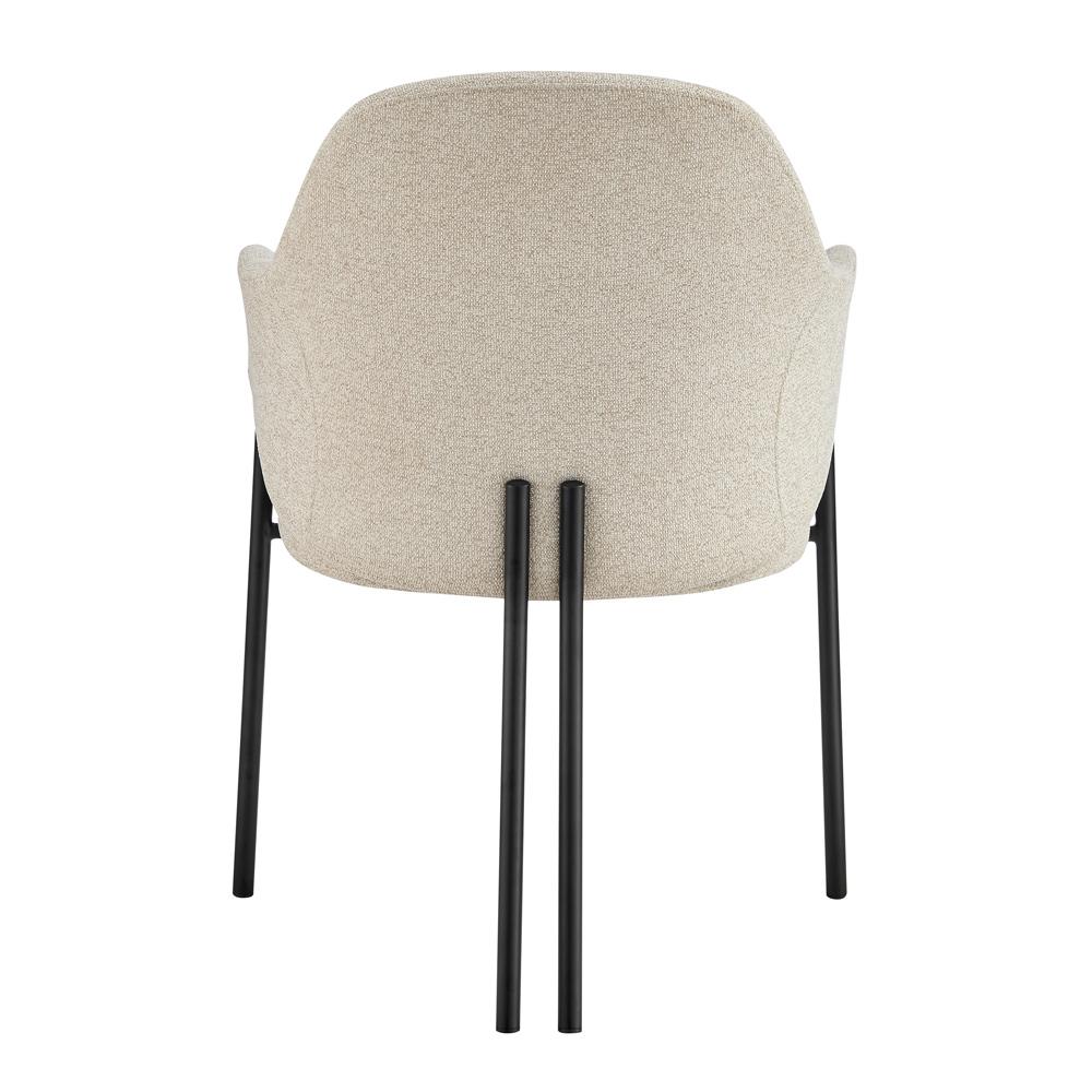 Euro Style - Mette Fabric Armchair, Beige/Black - 30606-BG veiw 5