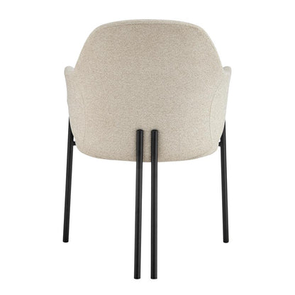 Euro Style - Mette Fabric Armchair, Beige/Black - 30606-BG veiw 5