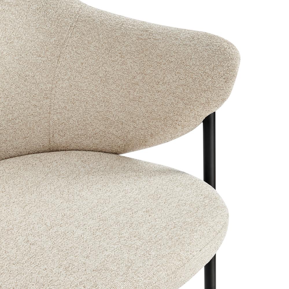 Euro Style - Mette Fabric Armchair, Beige/Black - 30606-BG veiw 6