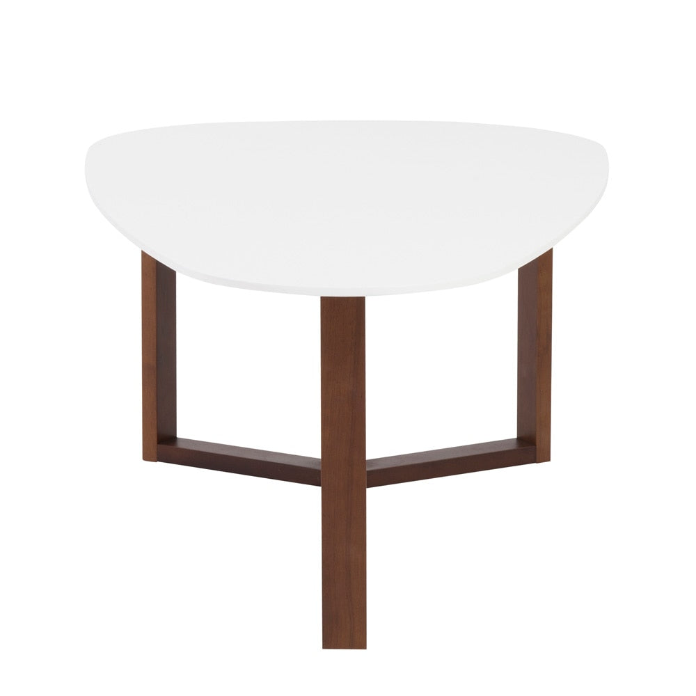 Euro Style - Morty 48inW Coffee Table, Matte White/Dark Walnut - 90199WHT veiw 3