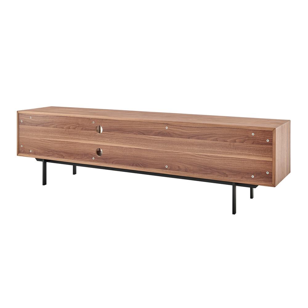 Euro Style - Norna 79inW Media Stand, Walnut/Matte White/Matte Black - 31074WAL-KIT veiw 6