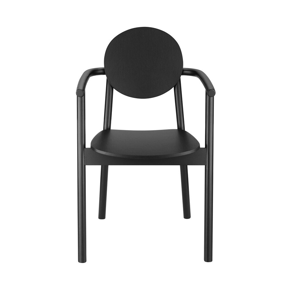 Euro Style - Octavio Wood Armchair, Black - 39224-BLK veiw 1