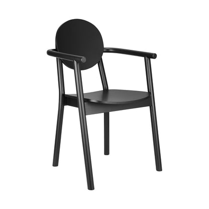 Euro Style - Octavio Wood Armchair, Black - 39224-BLK veiw 2