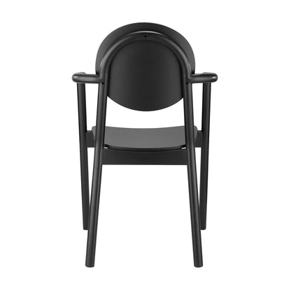 Euro Style - Octavio Wood Armchair, Black - 39224-BLK veiw 4