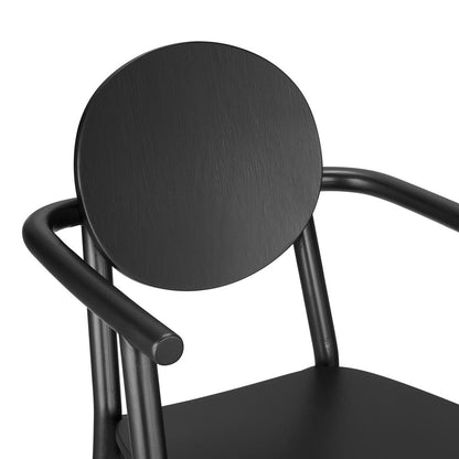 Euro Style - Octavio Wood Armchair, Black - 39224-BLK veiw 5