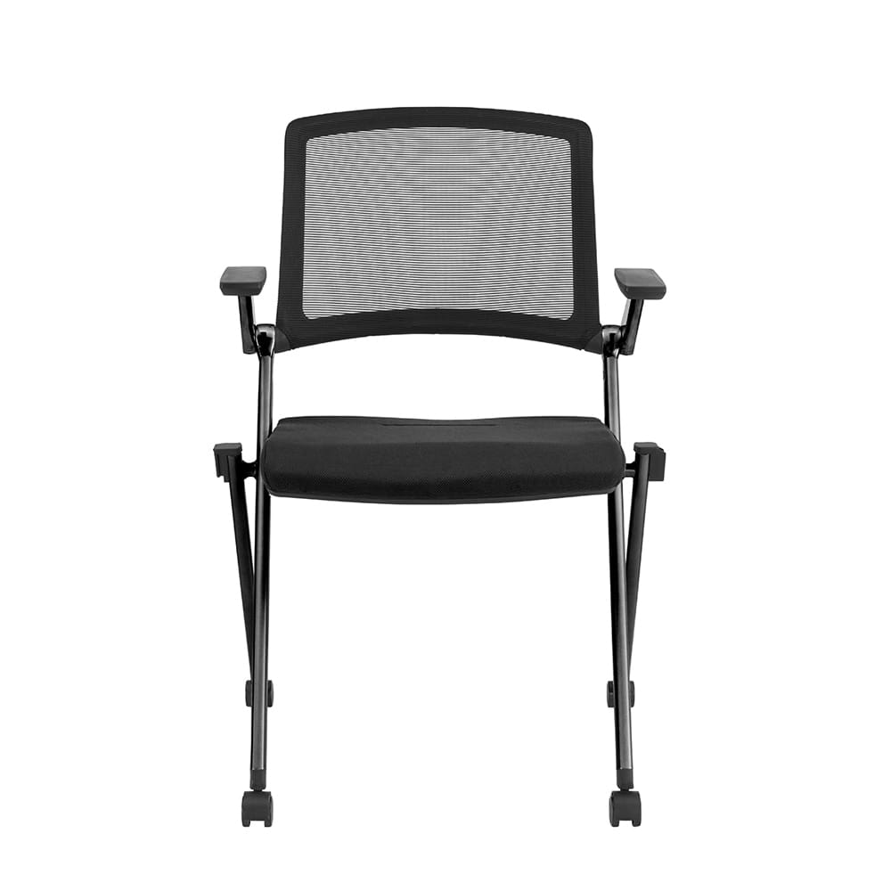 Euro Style - Reino Mesh Back Stacking Visitor Chair, Black - Set of 2 - 12102BLK veiw 2