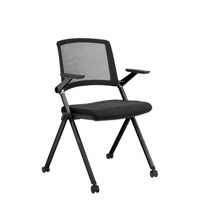 Euro Style - Reino Mesh Back Stacking Visitor Chair, Black - Set of 2 - 12102BLK veiw 3