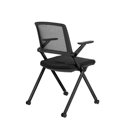 Euro Style - Reino Mesh Back Stacking Visitor Chair, Black - Set of 2 - 12102BLK veiw 5