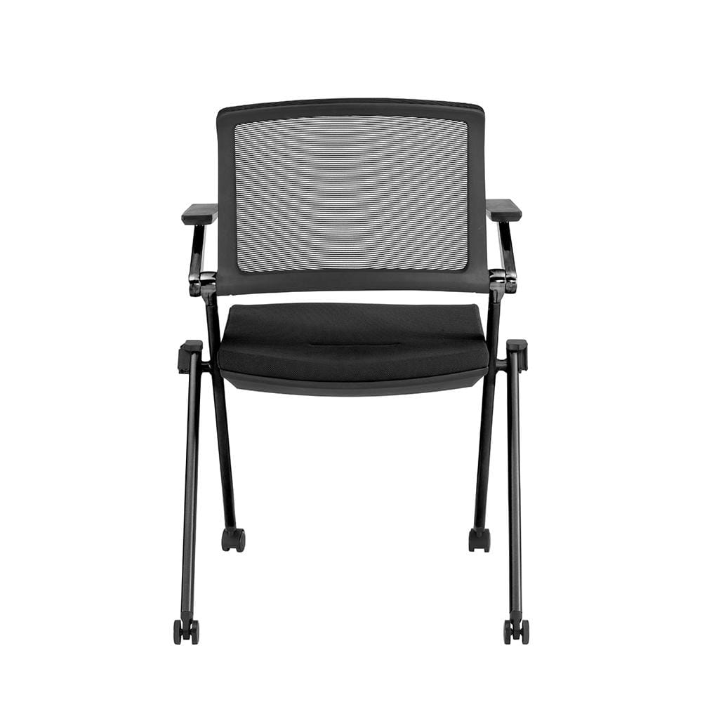 Euro Style - Reino Mesh Back Stacking Visitor Chair, Black - Set of 2 - 12102BLK veiw 6