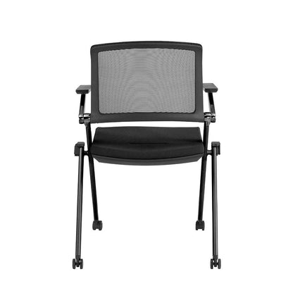 Euro Style - Reino Mesh Back Stacking Visitor Chair, Black - Set of 2 - 12102BLK veiw 6
