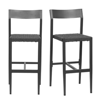 Euro Style - Ronan Outdoor Bar Stool, Gray - Set of 2 - 90588-GRY veiw 1