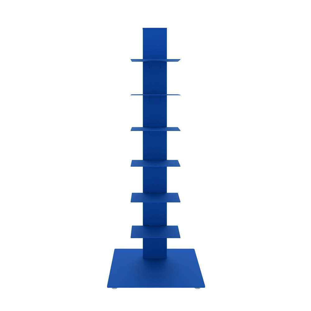 Euro Style - Sapiens 38in Bookcase/Shelf/Shelving Tower in Blue - 94196BLU-KIT veiw 1