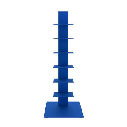 Euro Style - Sapiens 38in Bookcase/Shelf/Shelving Tower in Blue - 94196BLU-KIT veiw 1